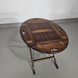 Plateau de service/plateau de majordome/table d'appoint pliable victorienne