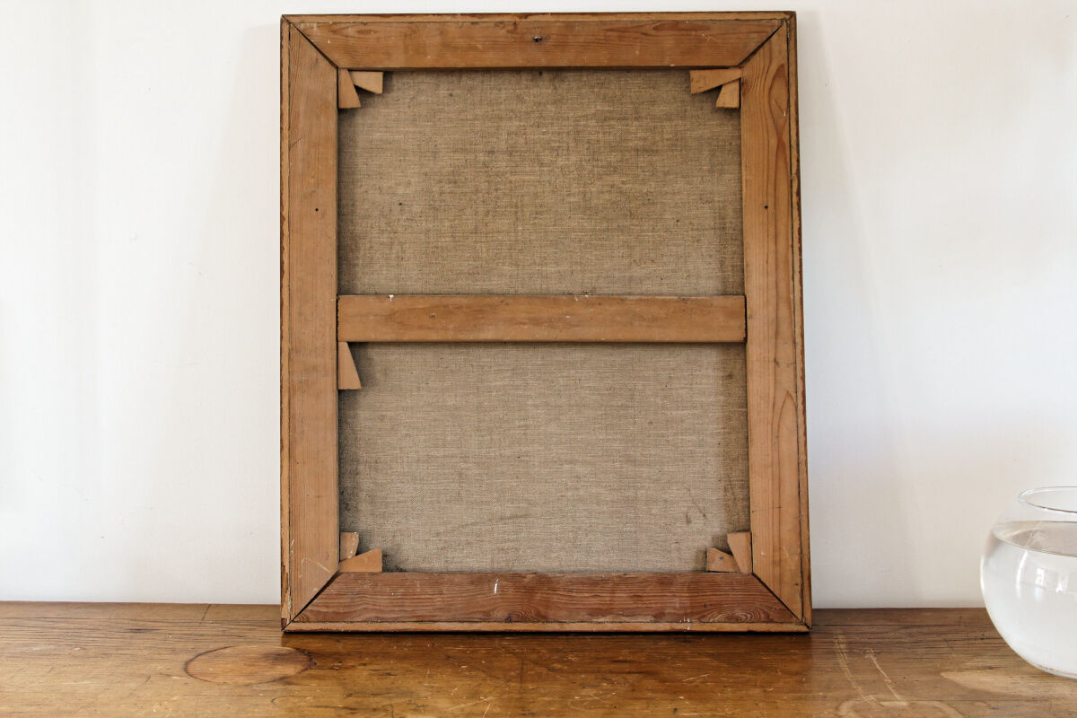 Oil on canvas, eastern village