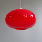 Vintage suspension in red opaline, 1960s-70s.