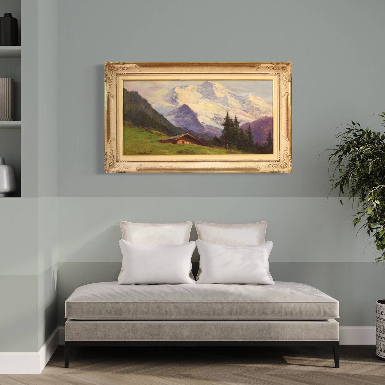 Landscape signed Bentivoglio from the first half of the 20th century