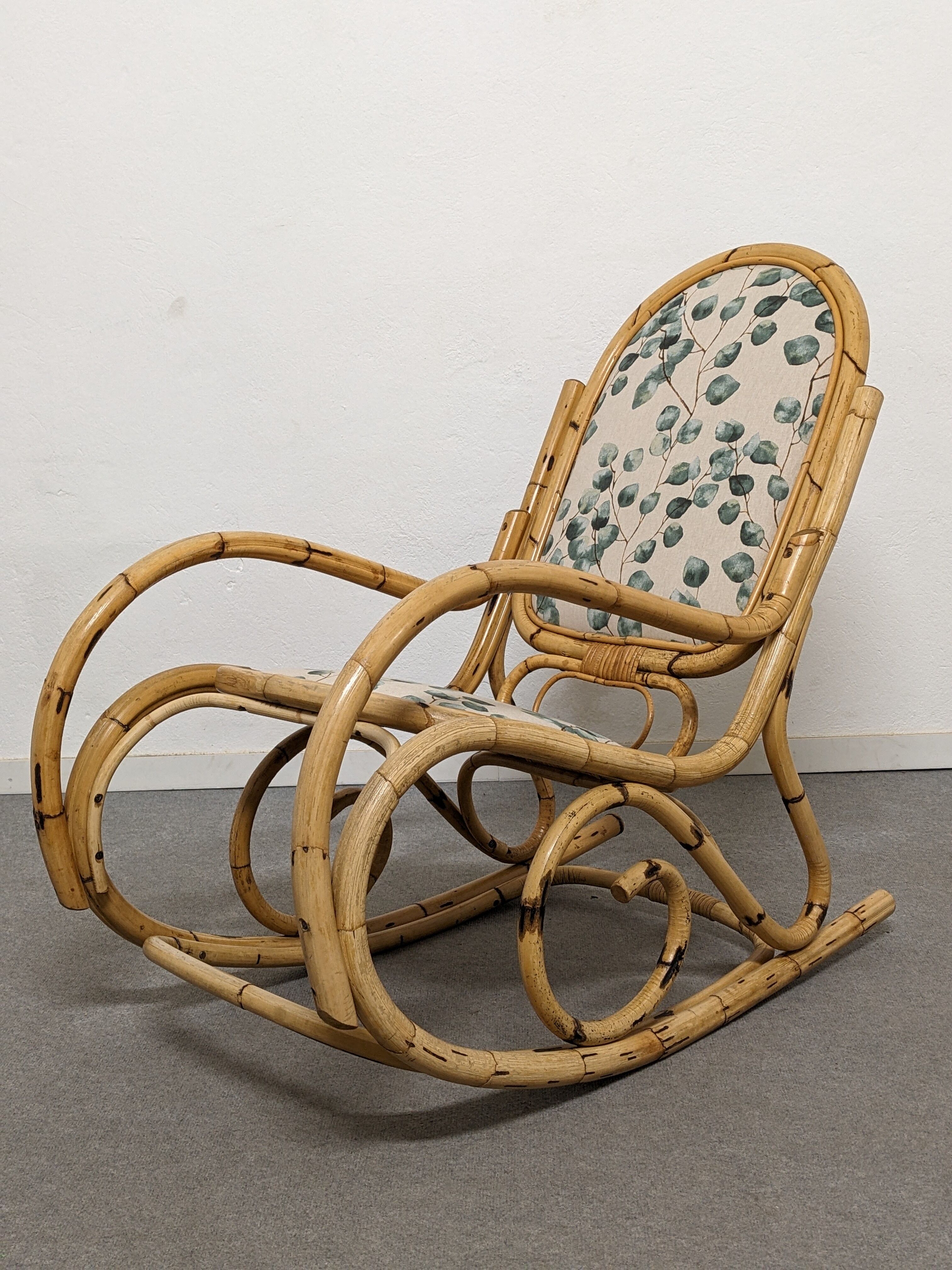 Bamboo rocking chair from the 50s/60s by Arco