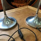 Set of 2 vintage tulip foot lamps