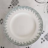 Round serving dish on Terre de Fer earthenware pedestal, Hamage Moulin des Loups