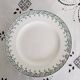 Round serving dish on Terre de Fer earthenware pedestal, Hamage Moulin des Loups