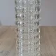 Vintage textured moulded crystal cylindrical vase - 1970s - 24 cm