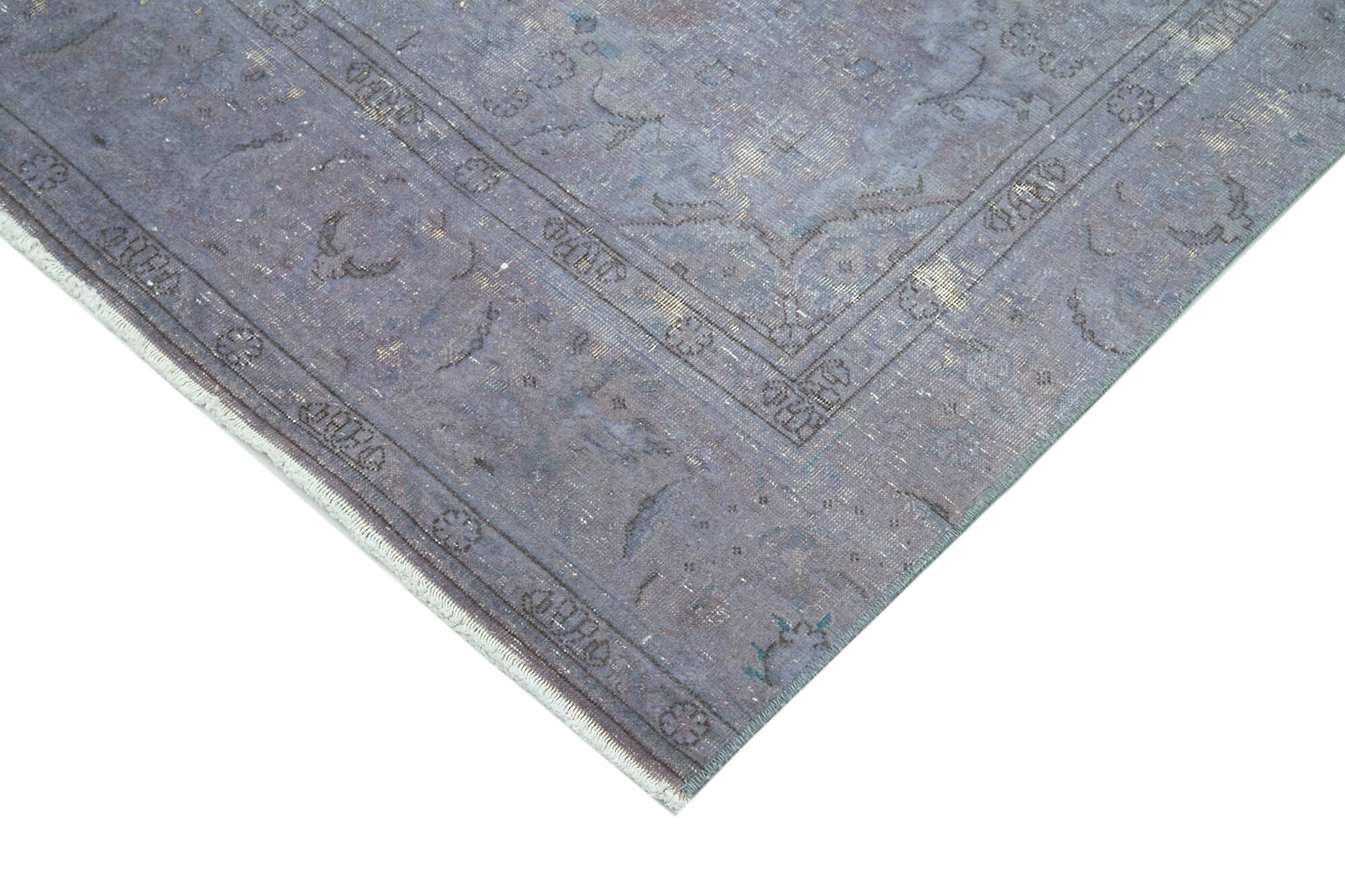 Handmade Oriental Overdyed 170 cm x 298 cm Purple Wool Carpet