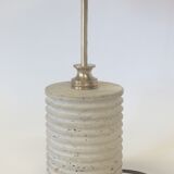 French travertine and brass table lamp 1960