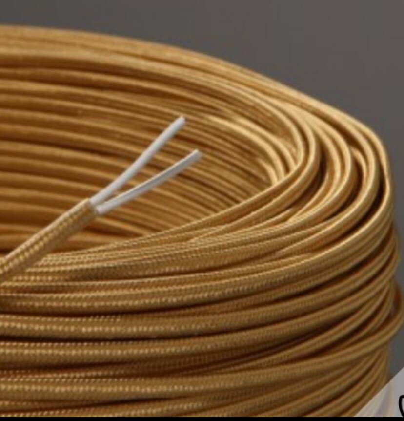 Wooden lamp, recent fabric cable 200 cm, pagoda lampshade