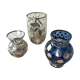 Lot de 2 vases en verre et gobelet en verre