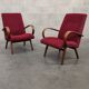 Paire de fauteuils modèle 6951 velours côtelé par Jaroslav Smidek pour Ton 1960