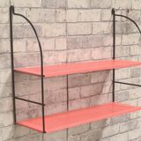 vintage perforated sheet metal shelf
