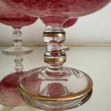 Multi-colored Venetian crystal ice cream cups