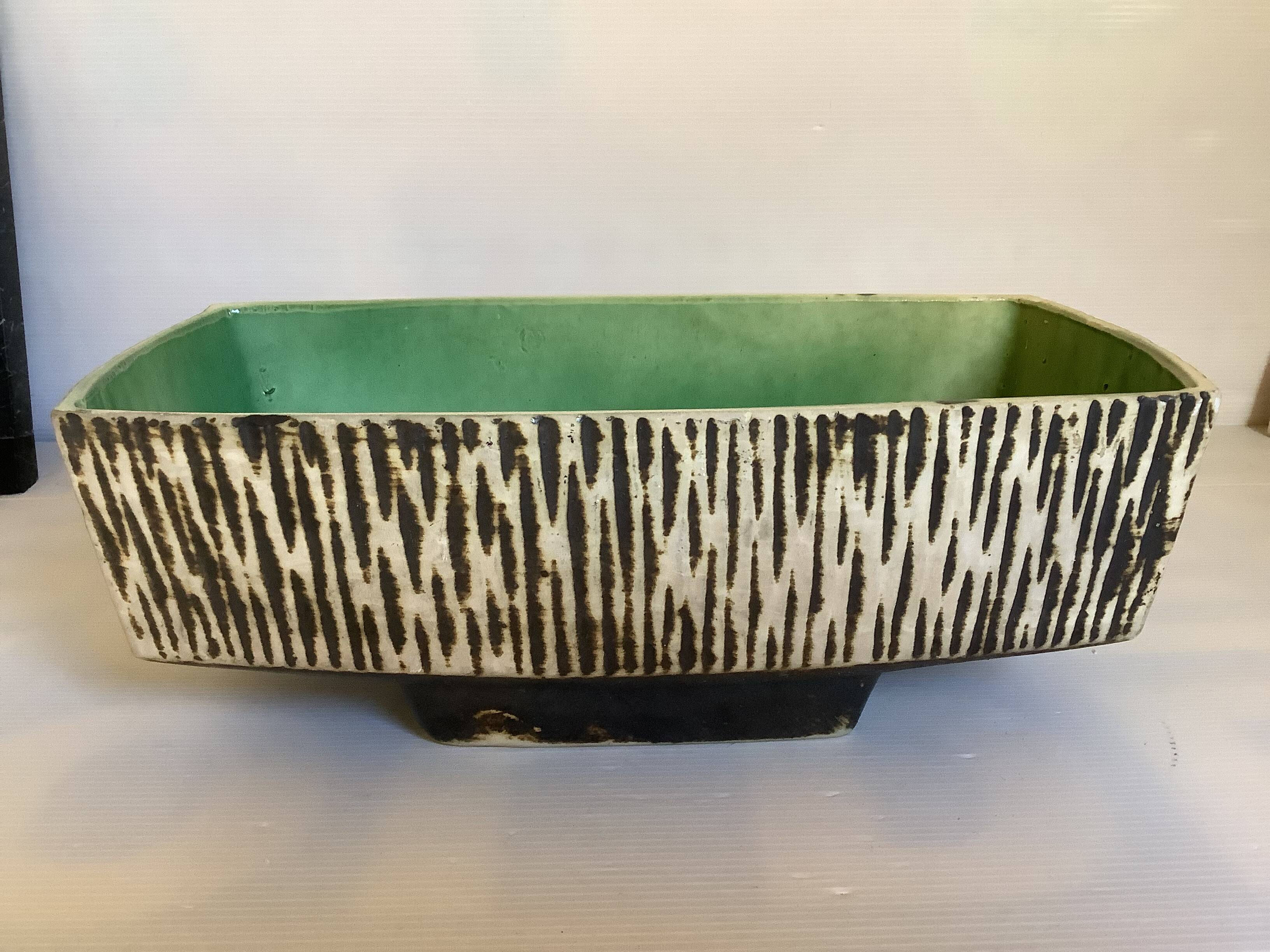 Large planter pot Adli Reuver signed