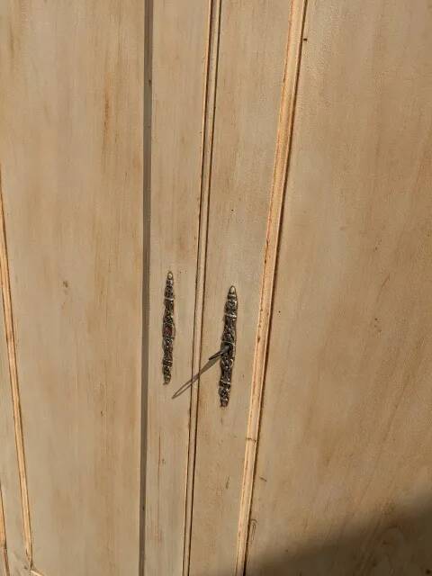 Natural wood wardrobe