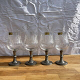 Verres à pied étain