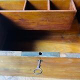 Antique wooden box with compartment