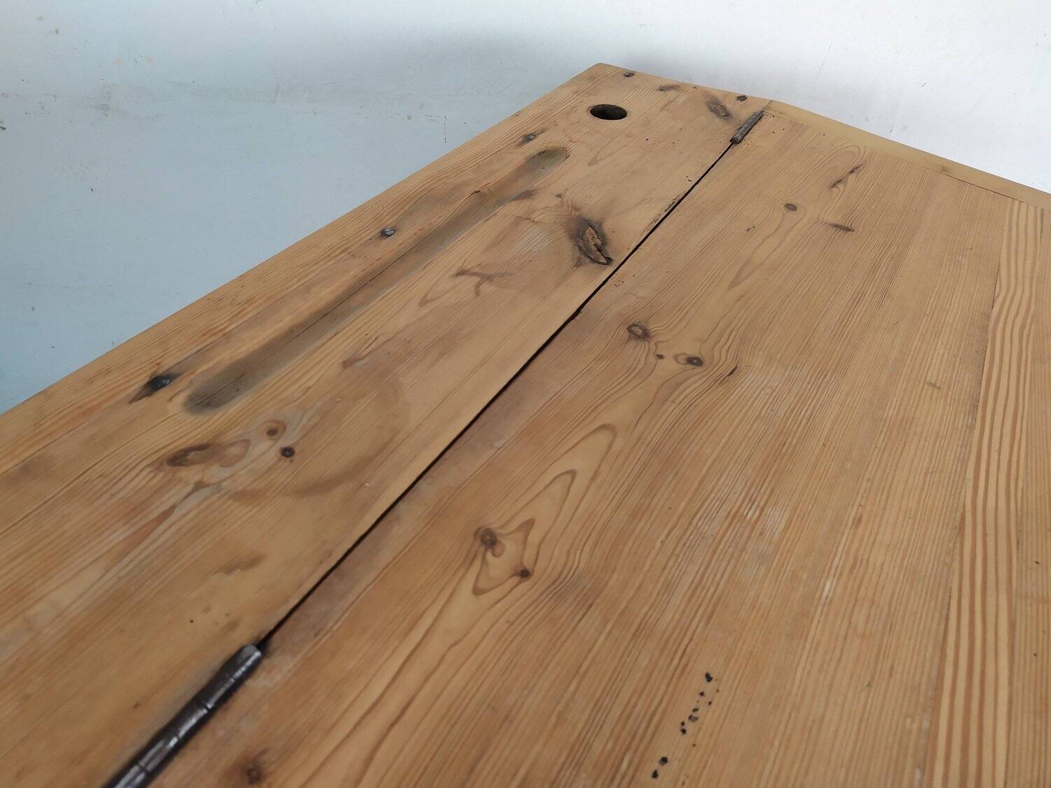 Striped pine office counter