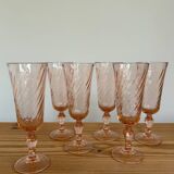 Set of 6 Rosaline champagne flutes
