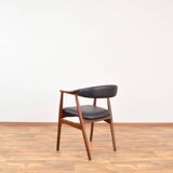 Mid-Century Danish Teak & Leather Armchair by Th. Harlev for Farstrup Møbler, 1950s