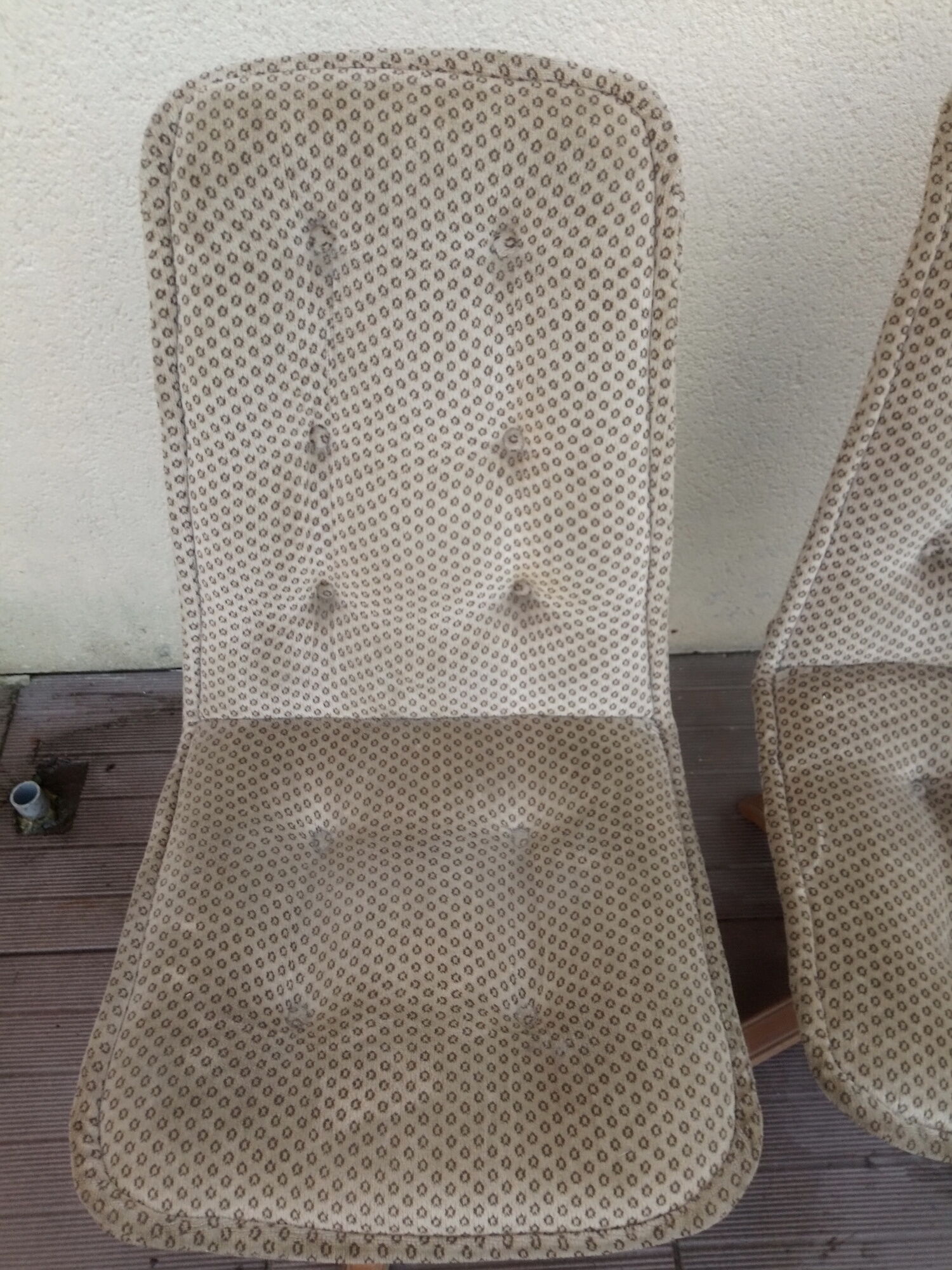 Paire de chaises pivotantes des années 70/80