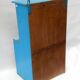 Indian blue window glass and mirror vintage old teak wood