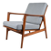 Fauteuil scandinave original Stefan, entièrement restauré, icône des années 1960, pied de poule