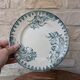 Old ceramic plate Terre de Fer Ste Amandinoise model Iris