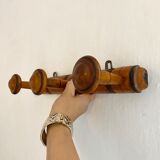 Antique wall coat rack