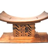 Art Africain Tribal Afrique - Ancien & Authentique Tabouret Ashanti 43 cms