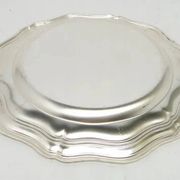 Plate, Art Deco, silver-plated brass, Sweden, 1950s