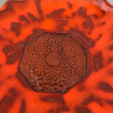 Ceramic, orange catchall, glazed terracotta