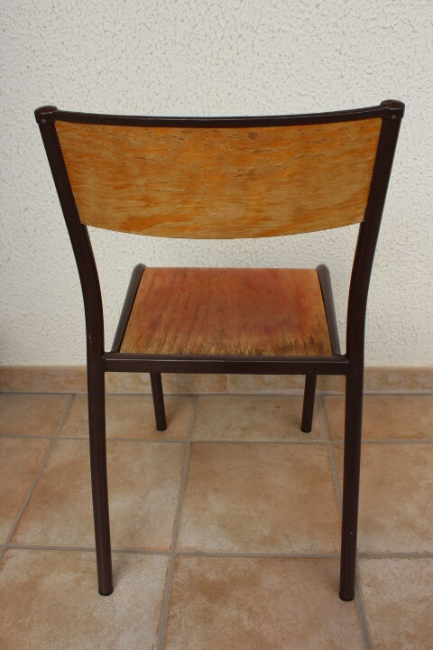 Lot de 4 chaises d'école Mullca 510 vintage