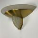 Wall lamp mod. 542bis Perzel in glass slabs cut vintage bronze frame 80