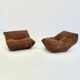 Fauteuils lounge Papillon de Guido Maria Rosati pour Giovannetti en marron rouille