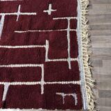 Handmade Moroccan wool Berber rug size 140 x 260 cm
