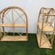 Pair of rattan and bamboo shelves or wall-bookcases, 1970
