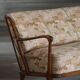 Svante Skogh, freestanding canapé in floral fabric, modern Swedish, 1940s