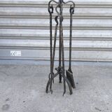 Wrought iron fireplace set 1960