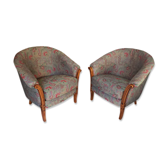 Paire de fauteuils club