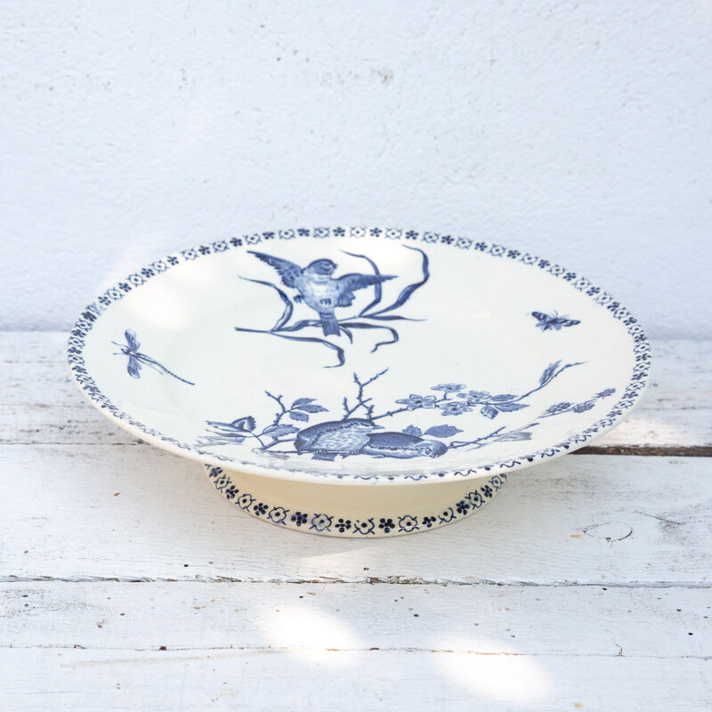 Porcelain compotier bird motif