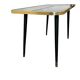 Table basse vintage en formica noir avec accent rose