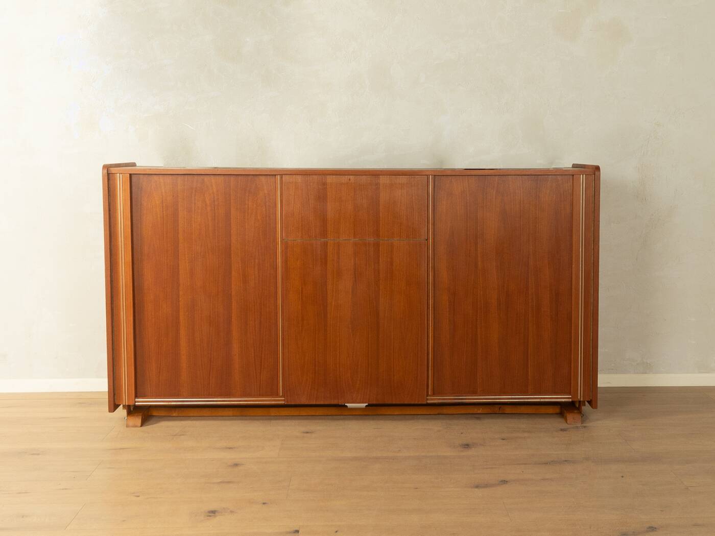 Functional folding bed from the 1960s, teak veneer