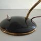 Mid-century bedside lamp in black metal and brass, 1950s, Germany