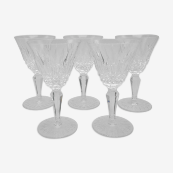 Lot of 5 glasses with ancient crystal port