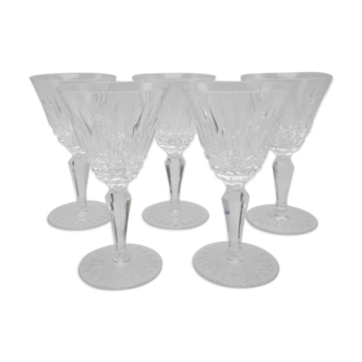 Lot de 5 verres a porto anciens en cristal