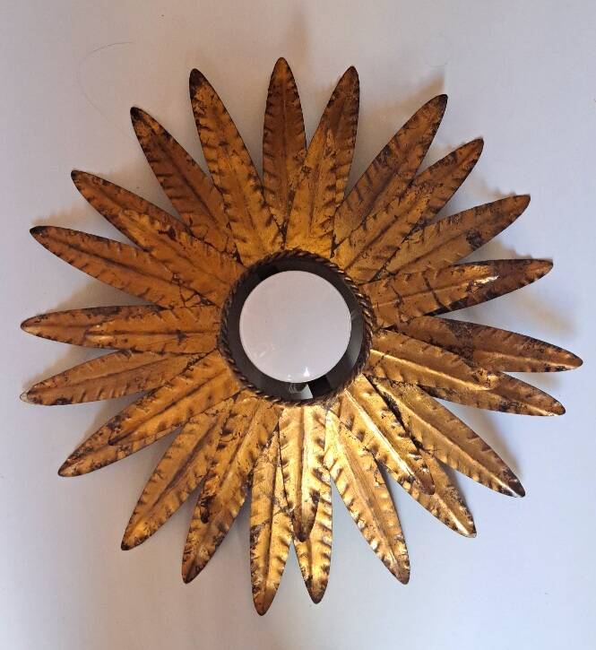 Wall lamp, metal sun ceiling light