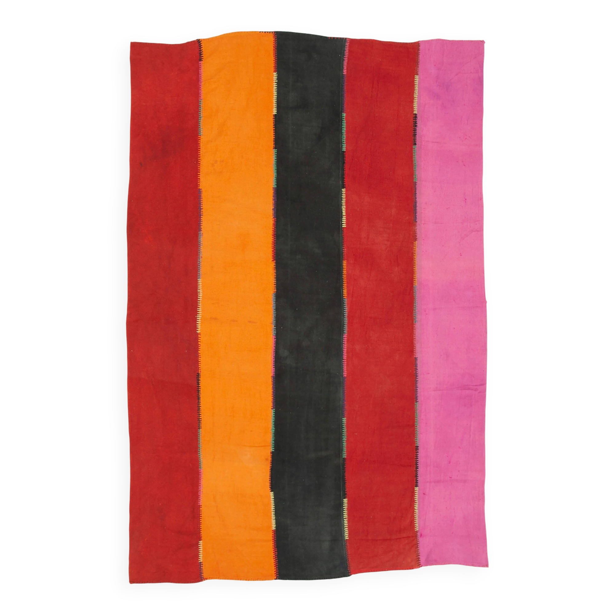Turkish Handmade Vintage Anatolian Kilim 204 cm x 300 cm
