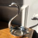 Empty silver swan pocket