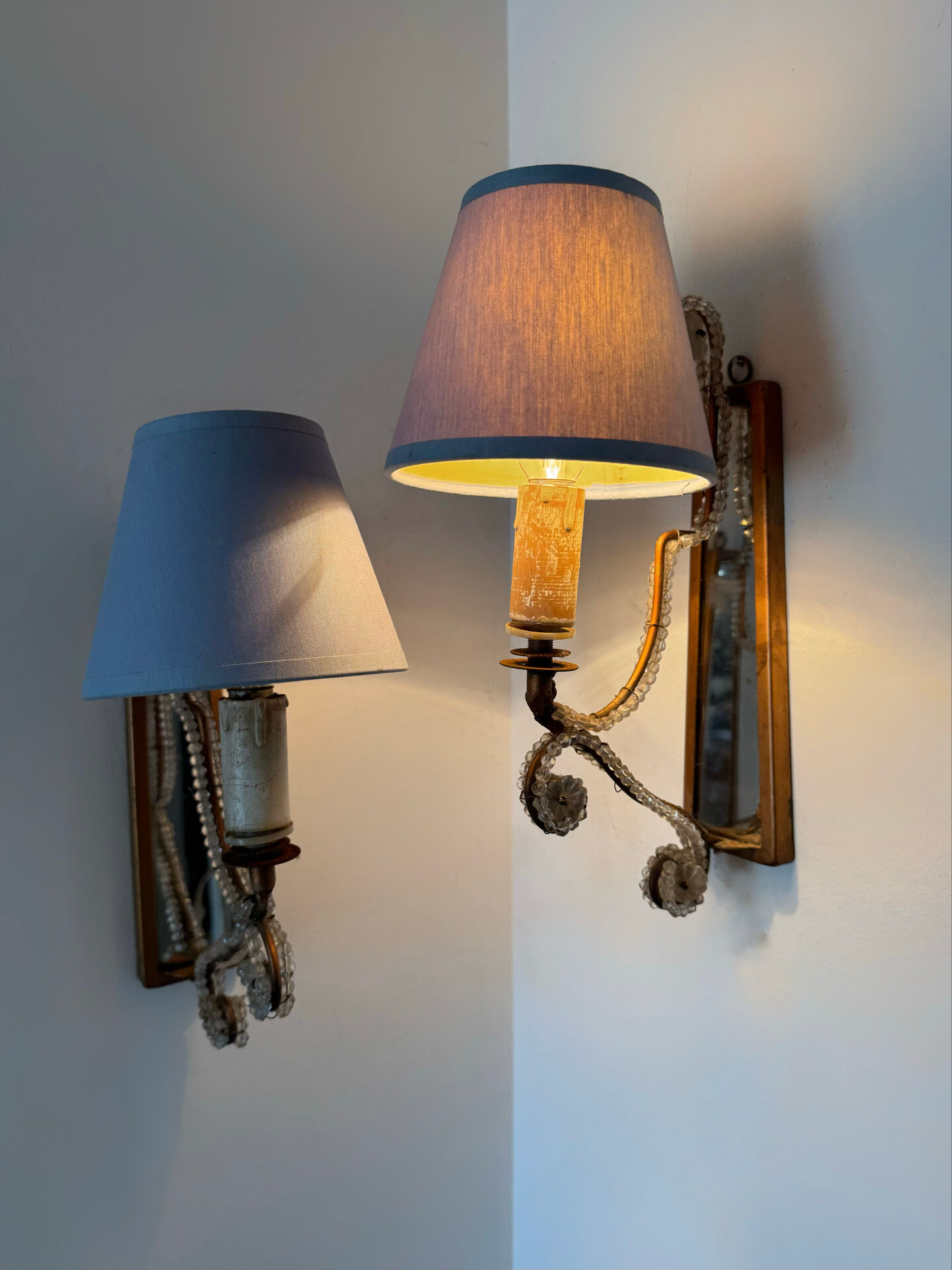 Vintage shabby chic wall lights