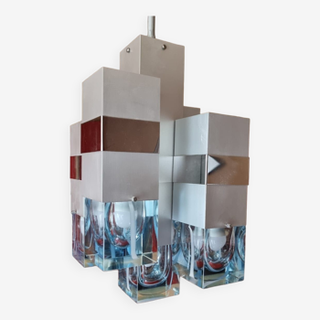 Lustre modèle "Cubic" production Maison Sciolari à Milan